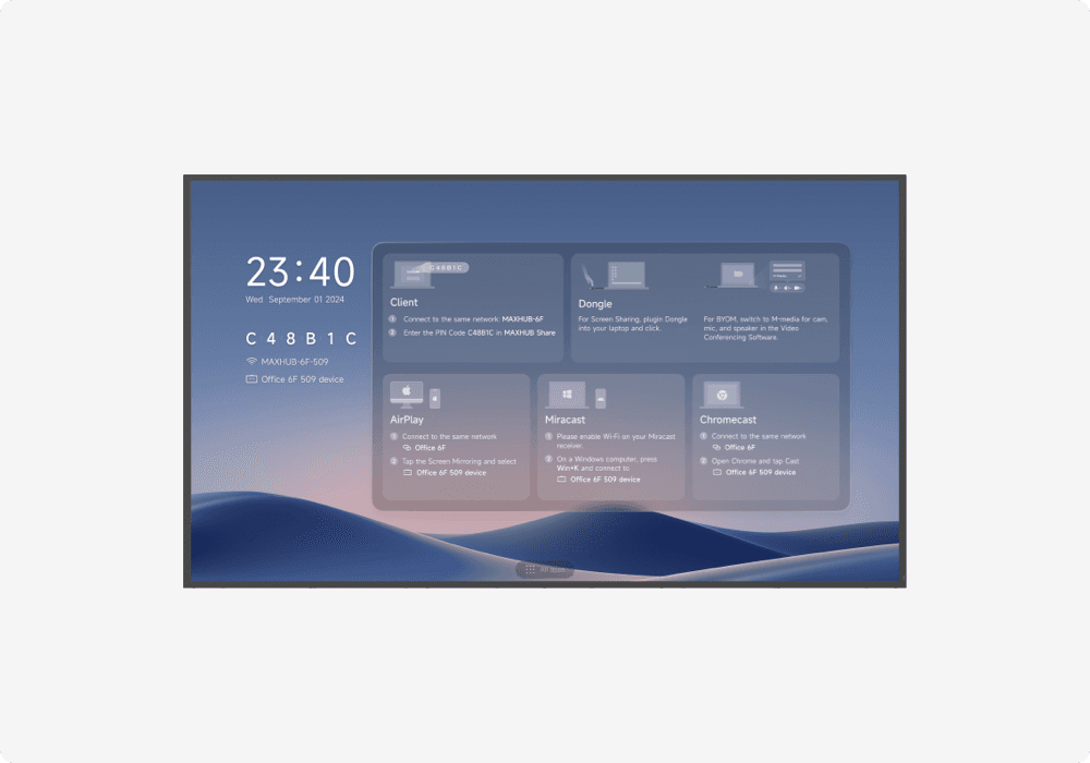 Commercial digital signage display powered by NGX media player